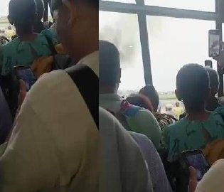 尼泊尔一飞机坠毁