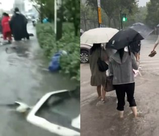 45秒看上海暴雨