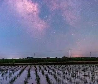 稻田映星河如诗如画