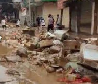 广东怀集洪水退去