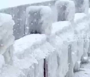 威海一夜间进入冰河世纪