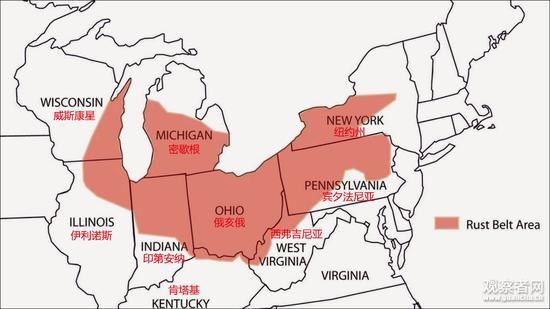 美国"铁锈地带"