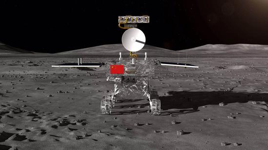 嫦娥四号月球车效果图。供图/国防科工局