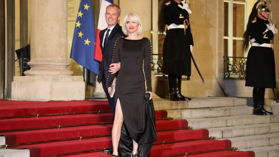 法国环保部长、前国民议会议长弗朗索瓦·德鲁吉夫妇。(图源:法新社)