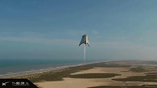SpaceX“星虫”号测试直播视频截图