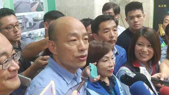韩国瑜接受台媒采访 图自台媒