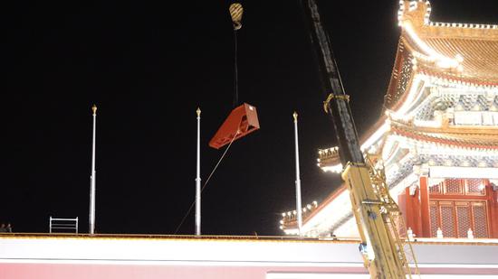 9月19日0时,天安门城楼。