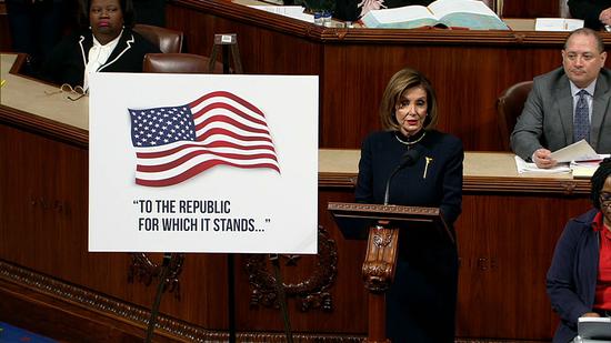 美国众议院18日通过两项弹劾议案，有待提交参议院投票 图自：美国众议院