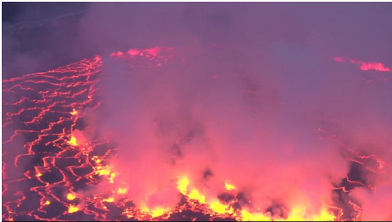刚果（金）尼拉贡戈火山喷发。图据BBC
