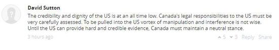 關於孟晚舟這事，加拿大人對美國很惱火(圖) 未分類 第2張