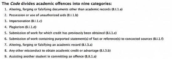 多大学术诚信办公室对9种学术舞弊行为的界定