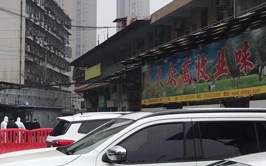 1月21日，武汉华南海鲜市场，网传图片所涉店铺已闭店。新京报记者 许雯 摄