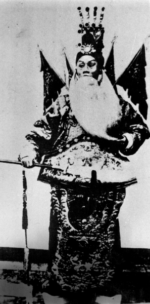 中國第一部影片《定軍山》劇照。資料圖