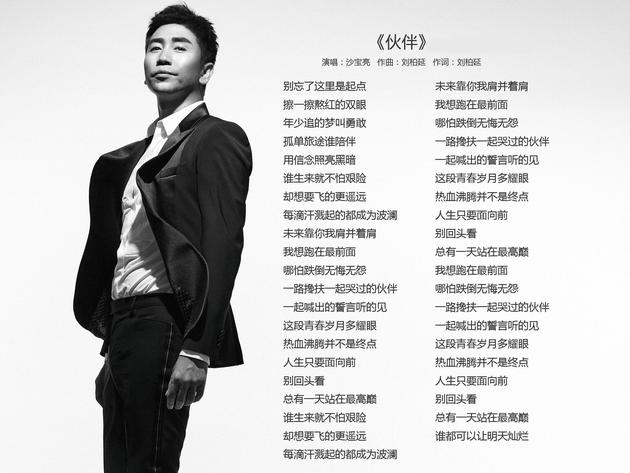 沙宝亮《伙伴》歌词