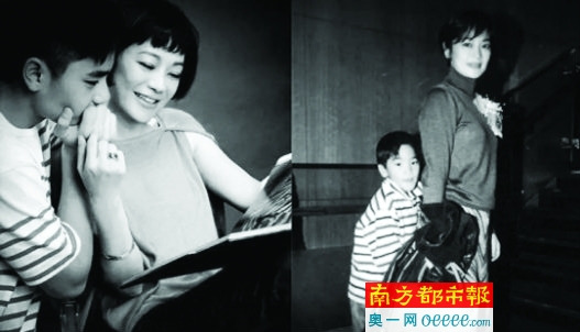 张艾嘉与儿子王令尘幼时候的相符影。