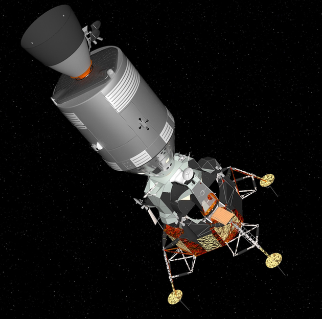 美国“阿波罗”载人登月飞船模型