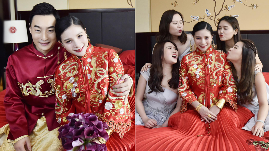 秦凯何姿大婚中式礼服温馨甜蜜 抢亲环节妙趣横生