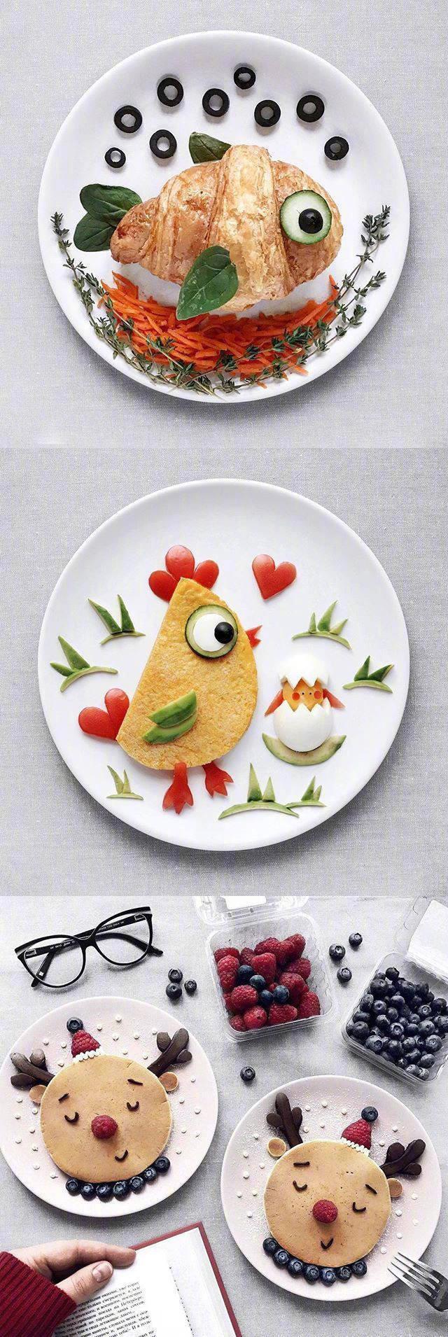 超萌的食物拼盘,都舍不得吃了