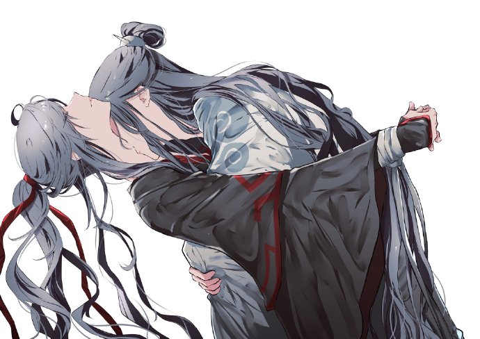 #魔道祖师# 忘羡#蓝忘机魏无羡天生一对# [色]第二张是我想的那样吗？！舔……？[污]twi:NAMI365676074