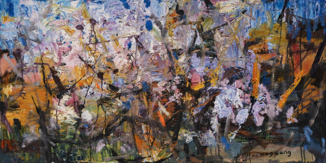 《郁郁亭亭》布面油画100x200cm 2025年