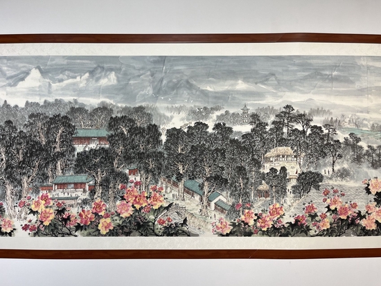 公园城市幸福成都惊艳亮相20米国画长卷浓缩新时代蓉城风貌