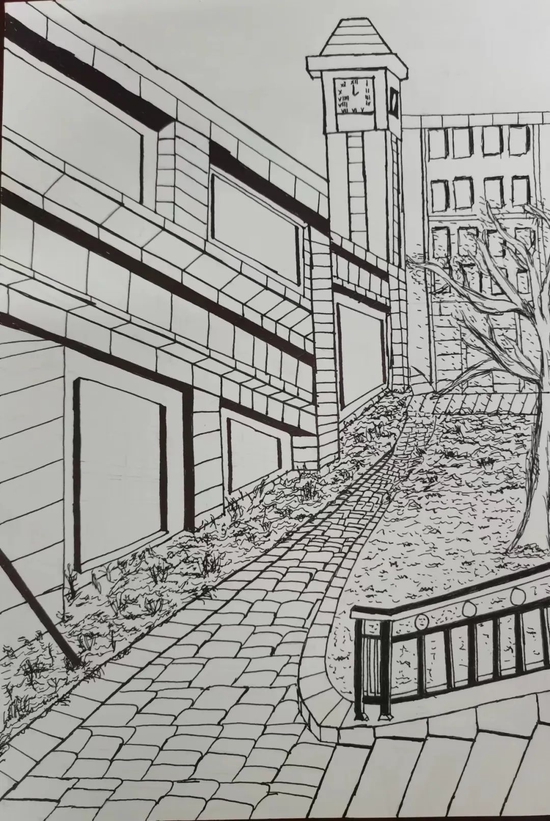 叹为观纸校徽探索手绘校园二十中学子用艺术作品扮靓校园