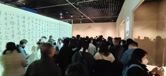 四川博物院——“高山仰止 回望东坡”苏轼主题文物特展 现场观众人头攒动，四川博物院供图