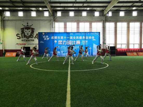 成都市第十一届全民健身运动会柔力球比赛锦江站举行