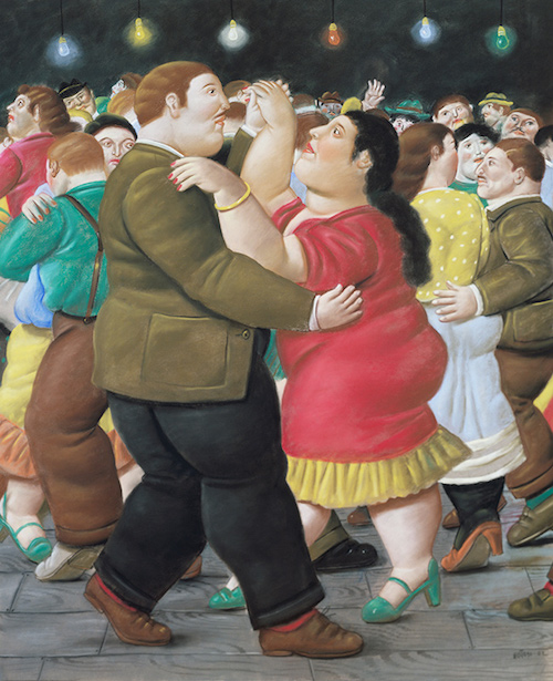 跳舞的人们(2002),纸本色粉笔画,142cm x 118cm