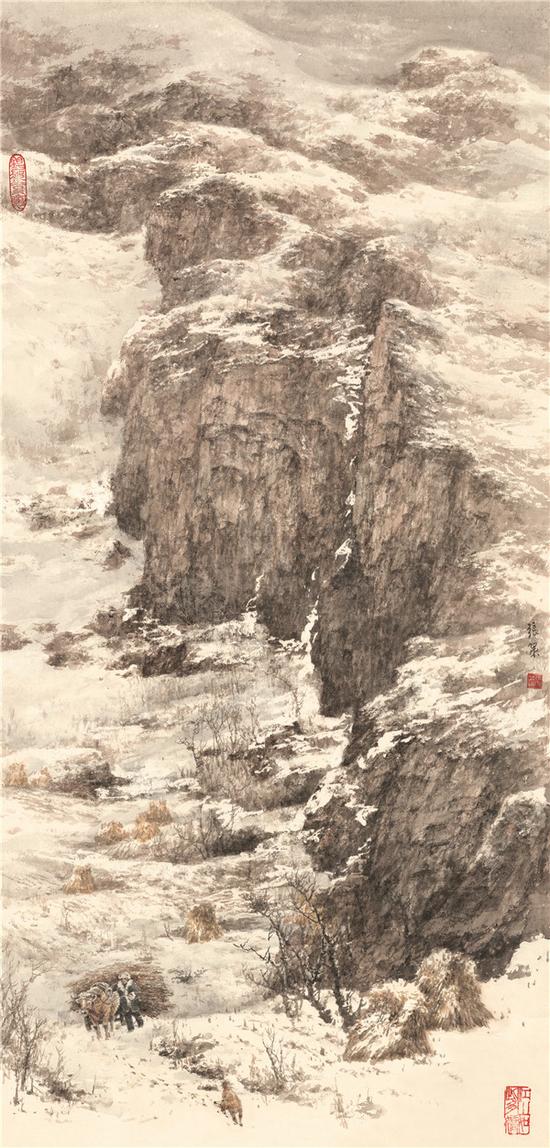 张策《早春》60cm×120cm