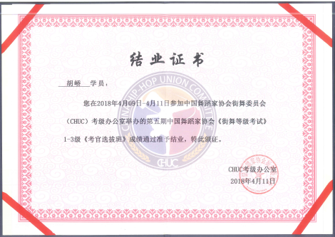 中国舞蹈家协会街舞委员会-高教考官