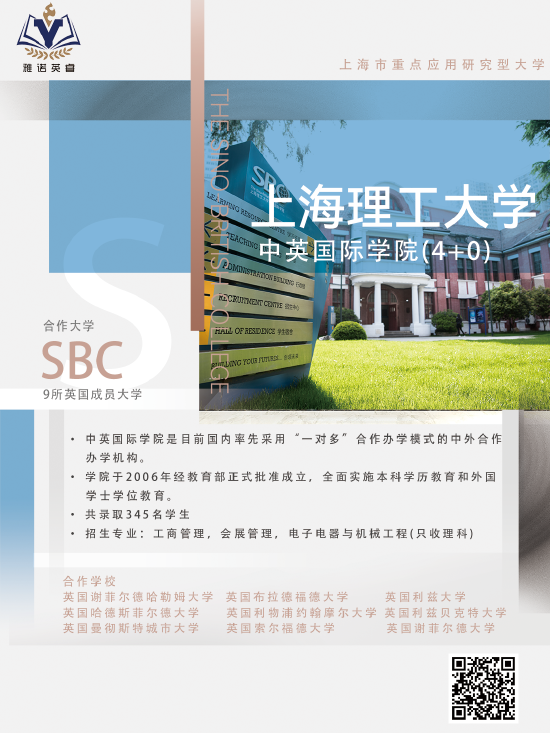 上海大学与上海理工大学中外合办项目