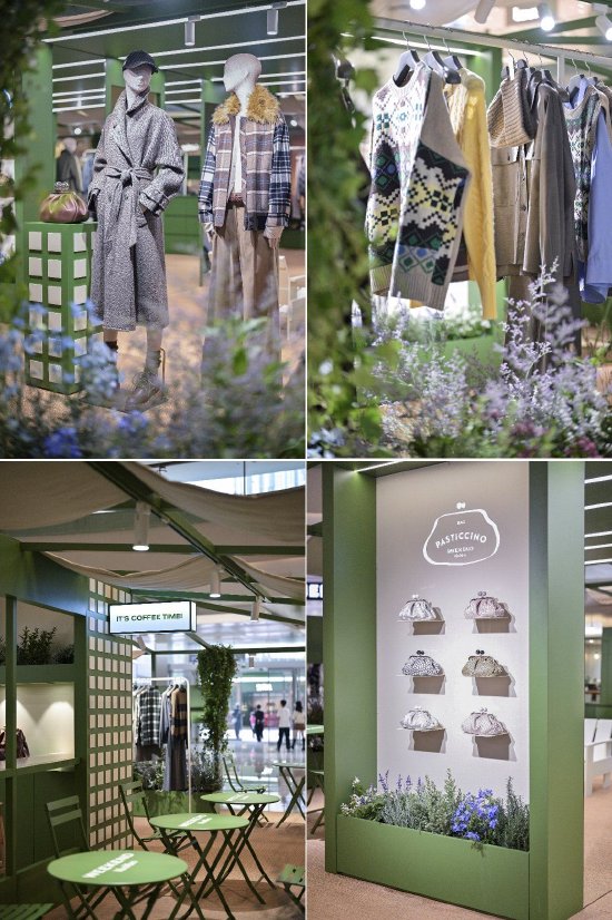 Weekend Max Mara 2026秋冬系列新品于快闪店内陈列，为周末时光增添新意