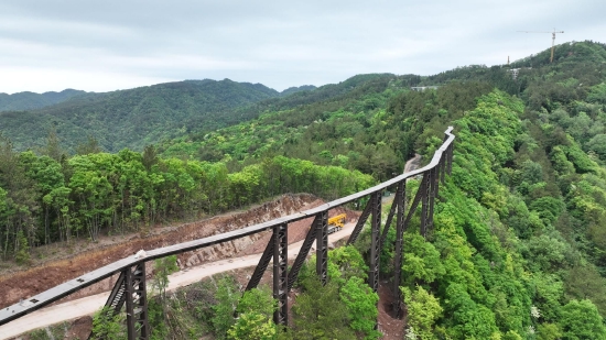 月亮坪建设中的树冠云廊