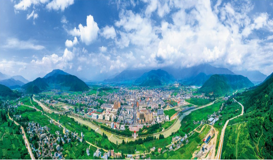 冕宁县城全景