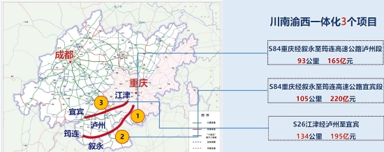 川南渝西一体化通道