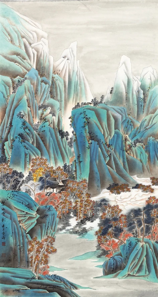 李莉 《碧山雪影》 180cm×96cm
