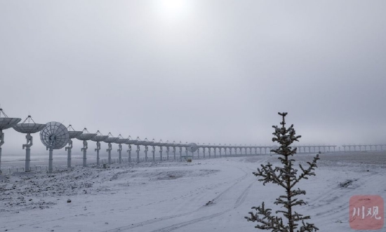 壮观 ！国之重器——子午工程二期亚丁站春雪后披银装