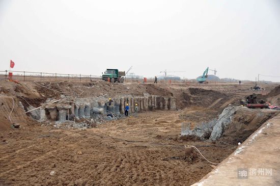 滨州北海热火朝天建设忙地上植绿地下挖管廊