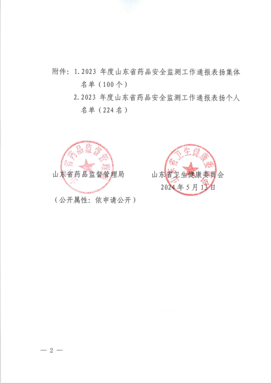 宁津县人民医院荣获山东省药品安全监测工作先进集体称号