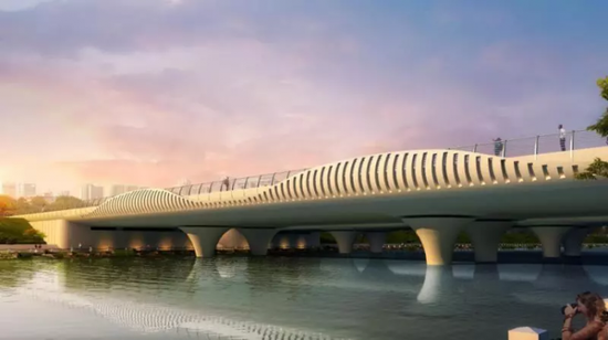 黄河十六路新立河桥效果图