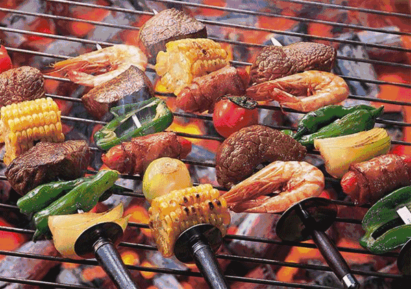 bbq自助烧烤美食