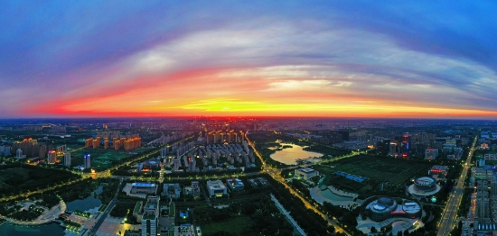 德州城市鸟瞰图全景