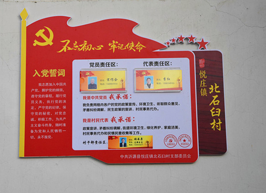 沂源县悦庄镇城乡环境大整治党员认领责任区环境整治先锋行