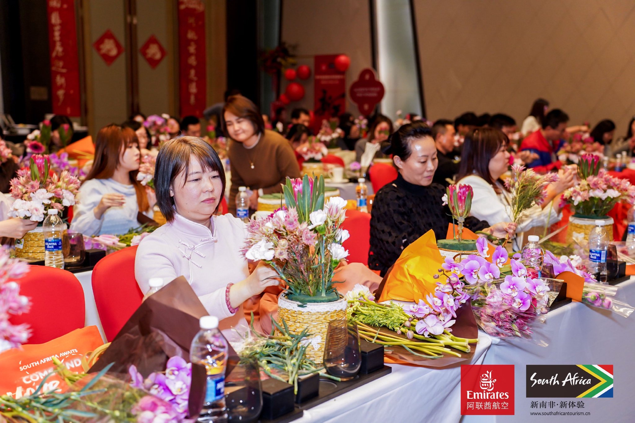 北京站各界旅业伙伴体验南非插花