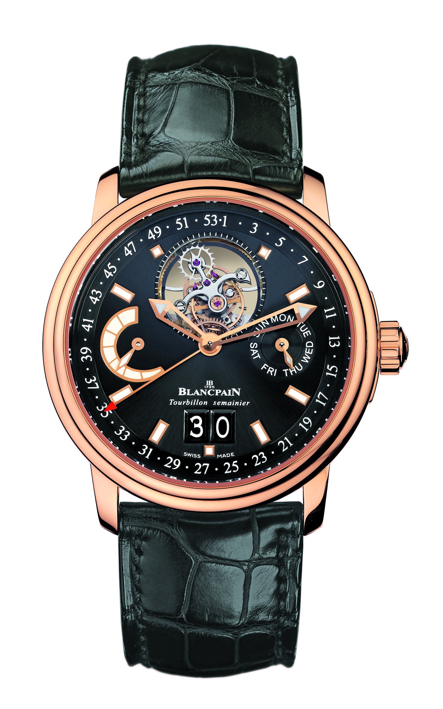 宝珀Léman系列周历浮动式陀飞轮腕表2925