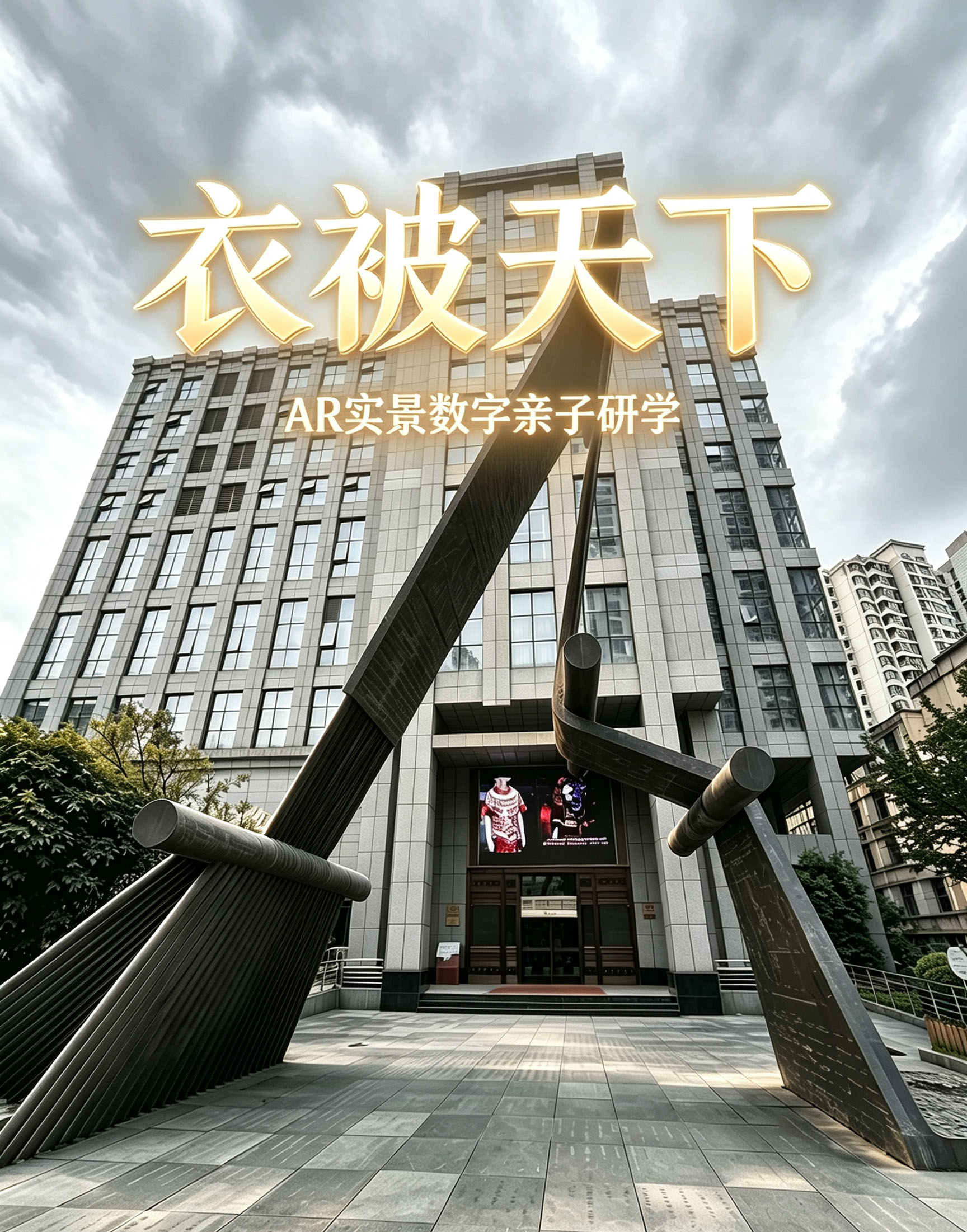上海纺织博物馆外景，“衣被天下”AR亲子探案项目正式落地