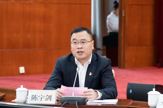 区委副书记,区长陈宇剑发表致辞