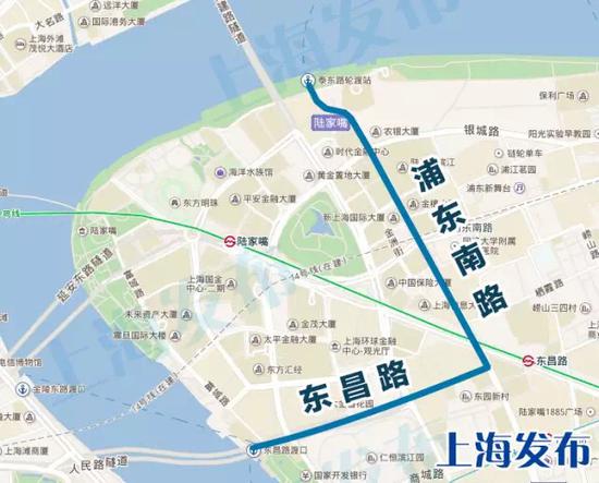 图说:小陆家嘴区域禁止非机动车骑行停放区域.上海发布 图