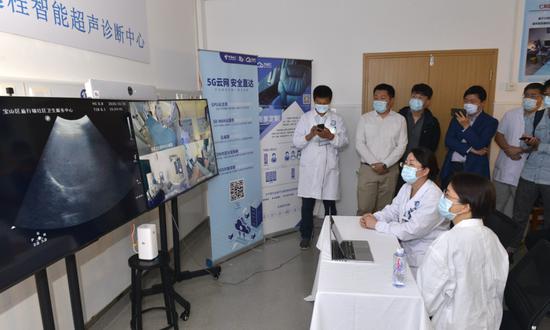 宝山区仁和医院试点5g远程超声家门口接受专家b超诊断